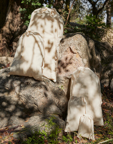 Westford Mill Premium Cotton Stuff Bag, Black, L bedrucken, Art.-Nr. 648281015