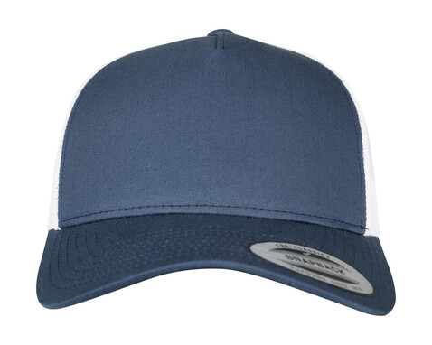 Flexfit 5-Panel Retro Trucker 2-Tone Cap, Navy/White, One Size bedrucken, Art.-Nr. 649682540