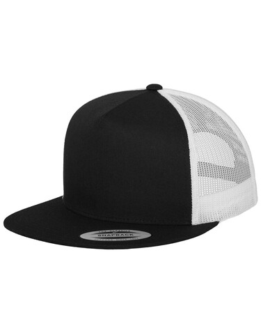 Flexfit Classic Trucker 2-Tone, Black/White, One Size bedrucken, Art.-Nr. 653681500