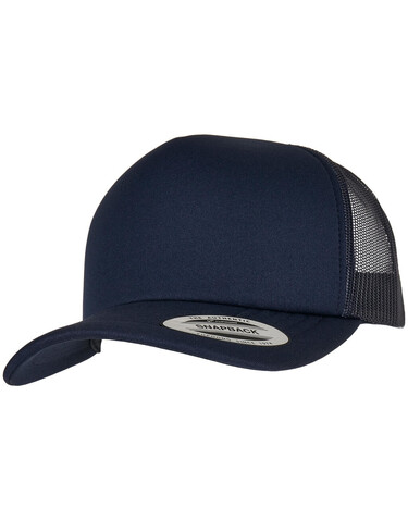 Flexfit Classic Curved Visor Foam Trucker Cap, Navy, One Size bedrucken, Art.-Nr. 654682000