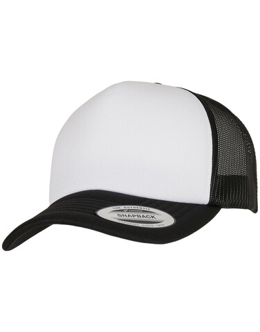Flexfit Classic Curved Foam Trucker Cap – White Front, Black/White/Black, One Size bedrucken, Art.-Nr. 655681800 Flexfit Classic Curved Foam Trucker Cap – White Front, Black/White/Black, One Size bedrucken, Art.-Nr. 655681800