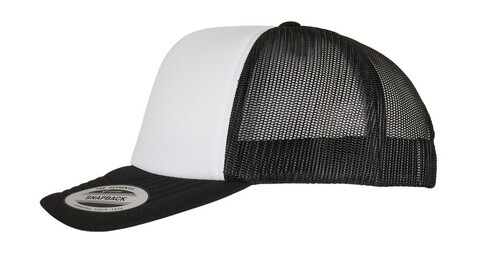Flexfit Classic Curved Foam Trucker Cap – White Front, Black/White/Black, One Size bedrucken, Art.-Nr. 655681800 Flexfit Classic Curved Foam Trucker Cap – White Front, Black/White/Black, One Size bedrucken, Art.-Nr. 655681800