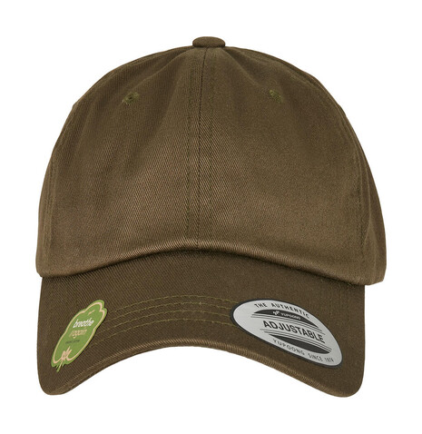 Flexfit Low Profile Organic Cotton Cap, Burnt Olive, One Size bedrucken, Art.-Nr. 656685290