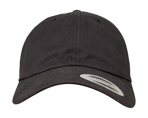 Flexfit Peached Cotton Twill Dad Cap, Black, One Size bedrucken, Art.-Nr. 657681010