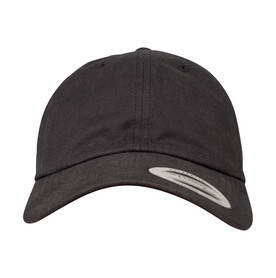 Flexfit Peached Cotton Twill Dad Cap, Black, One Size bedrucken, Art.-Nr. 657681010