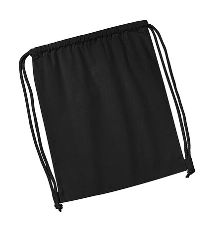Westford Mill Organic Premium Cotton Gymsac, Black, One Size bedrucken, Art.-Nr. 661281010