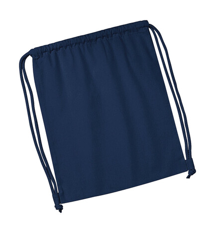 Westford Mill Organic Premium Cotton Gymsac, French Navy, One Size bedrucken, Art.-Nr. 661282010