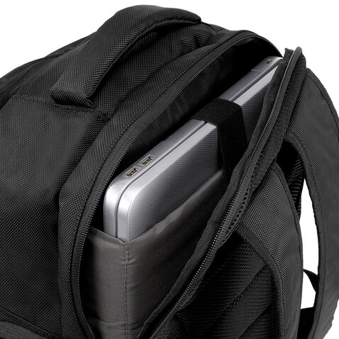 Quadra Tungsten™ Laptop Backpack, Black/Dark Graphite, One Size bedrucken, Art.-Nr. 663301600
