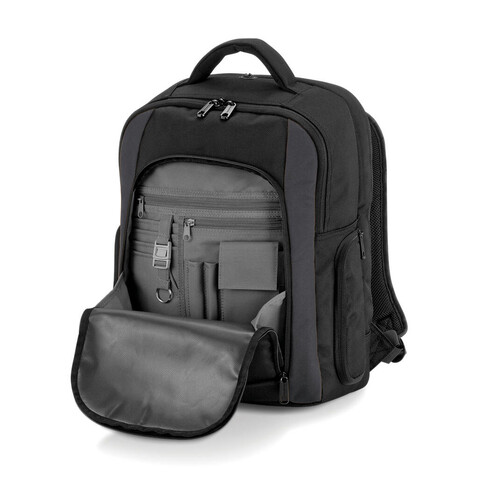 Quadra Tungsten™ Laptop Backpack, Black/Dark Graphite, One Size bedrucken, Art.-Nr. 663301600