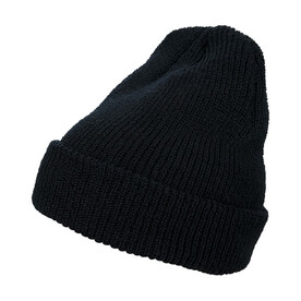 Flexfit Long Knit Beanie, Black, One Size bedrucken, Art.-Nr. 666681010