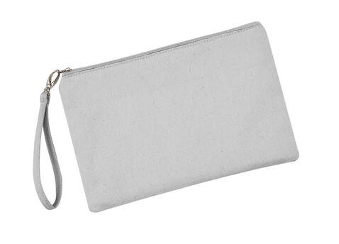Westford Mill Canvas Wristlet Pouch, Light Grey/Light Grey, One Size bedrucken, Art.-Nr. 667281640