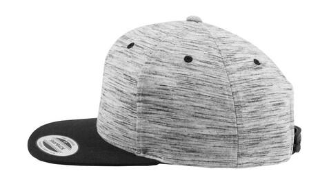 Flexfit Stripes Melange Crown Snapback, Black/Grey, One Size bedrucken, Art.-Nr. 670681600