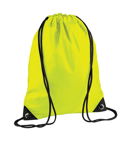 Bag Base Premium Gymsac, Fluorescent Yellow, One Size bedrucken, Art.-Nr. 671296050