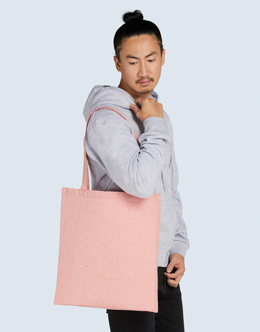 SG ACCESSORIES - BAGS Recycled Cotton/Polyester Tote LH, Red Heather, One Size bedrucken, Art.-Nr. 671574020