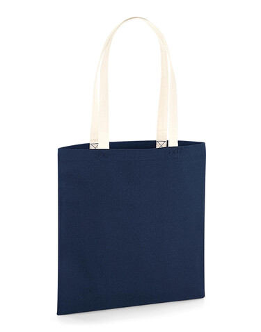 Westford Mill EarthAware™ Organic Bag for Life - Contrast Handle, Natural/Black, One Size bedrucken, Art.-Nr. 672280560