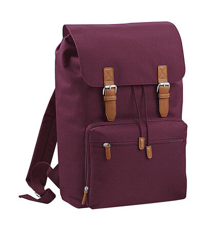 Bag Base Vintage Laptop Backpack, Burgundy, One Size bedrucken, Art.-Nr. 673294480 Bag Base Vintage Laptop Backpack, Burgundy, One Size bedrucken, Art.-Nr. 673294480