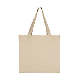 SG ACCESSORIES - BAGS Canvas Wide Shopper LH, Natural, M (39x35x12cm) bedrucken, Art.-Nr. 674570081