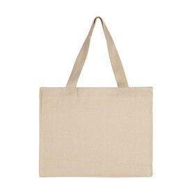 SG ACCESSORIES - BAGS Canvas Wide Shopper with Fold LH, Natural, L (42x32x12cm) bedrucken, Art.-Nr. 675570081