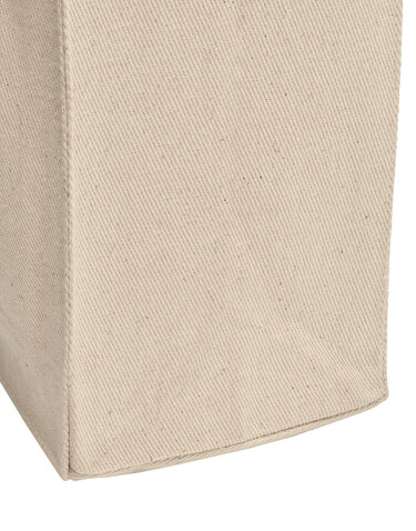 SG ACCESSORIES - BAGS Canvas Wide Shopper with Fold LH, Natural, XL (49x39x12cm) bedrucken, Art.-Nr. 675570082