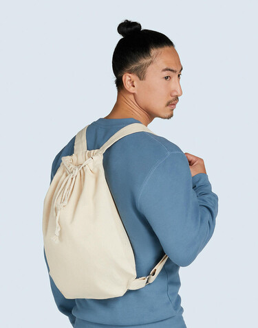 SG ACCESSORIES - BAGS Canvas Backpack Straps and Drawstring, Natural, One Size bedrucken, Art.-Nr. 678570080