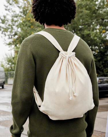 SG ACCESSORIES - BAGS Canvas Backpack Straps and Drawstring, Natural, One Size bedrucken, Art.-Nr. 678570080