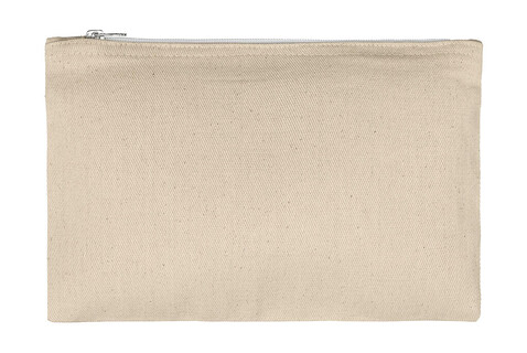 SG ACCESSORIES - BAGS Canvas Accessory Pouch, Natural, S (22x11) bedrucken, Art.-Nr. 680570081