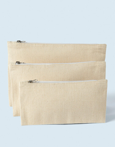 SG ACCESSORIES - BAGS Canvas Accessory Pouch, Natural, M (25x14) bedrucken, Art.-Nr. 680570082