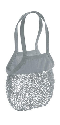 Westford Mill Organic Cotton Mesh Grocery Bag, Pure Grey, One Size bedrucken, Art.-Nr. 682281150