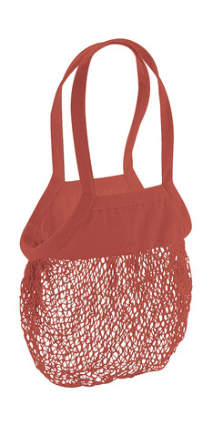 Westford Mill Organic Cotton Mesh Grocery Bag, Orange Rust, One Size bedrucken, Art.-Nr. 682284120