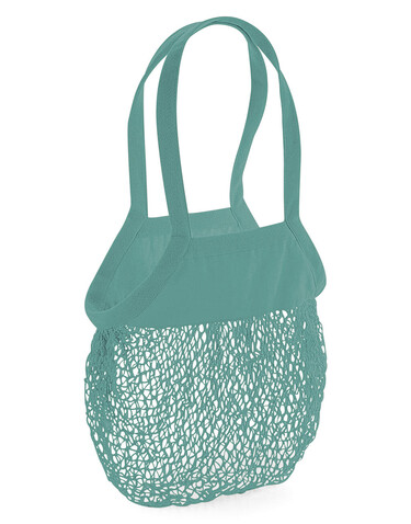 Westford Mill Organic Cotton Mesh Grocery Bag, Sage Green, One Size bedrucken, Art.-Nr. 682285320