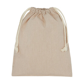 SG ACCESSORIES - BAGS Recycled Cotton/Polyester Stuff Bag, Natural Heather, 2XS (10x14) bedrucken, Art.-Nr. 682570141
