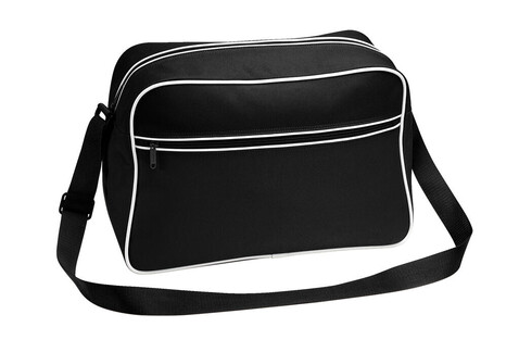 Bag Base Retro Shoulder Bag, Black/White, One Size bedrucken, Art.-Nr. 684291010 Bag Base Retro Shoulder Bag, Black/White, One Size bedrucken, Art.-Nr. 684291010