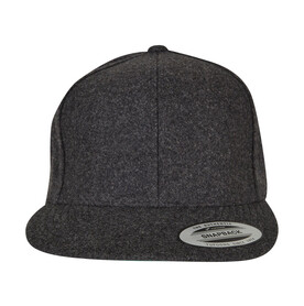 Flexfit Melton Wool Snapback, Dark Grey, One Size bedrucken, Art.-Nr. 685681280