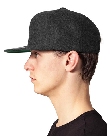 Flexfit Melton Wool Snapback, Dark Grey, One Size bedrucken, Art.-Nr. 685681280