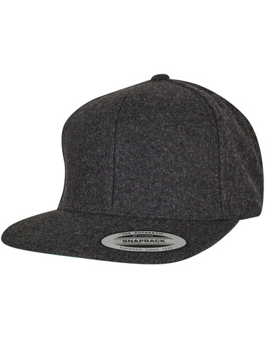 Flexfit Melton Wool Snapback, Dark Grey, One Size bedrucken, Art.-Nr. 685681280