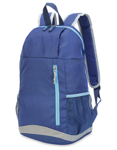 Shugon York Basic Backpack, French Navy/Sky Blue/Light Grey, One Size bedrucken, Art.-Nr. 691382810