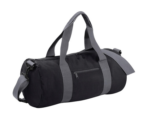 Bag Base Original Barrel Bag, Black/Grey, One Size bedrucken, Art.-Nr. 692291510