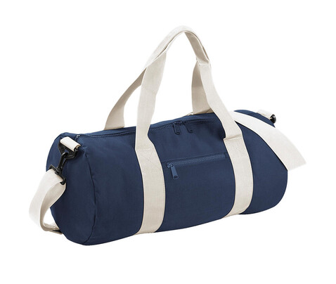 Bag Base Original Barrel Bag, French Navy/Off White, One Size bedrucken, Art.-Nr. 692292510