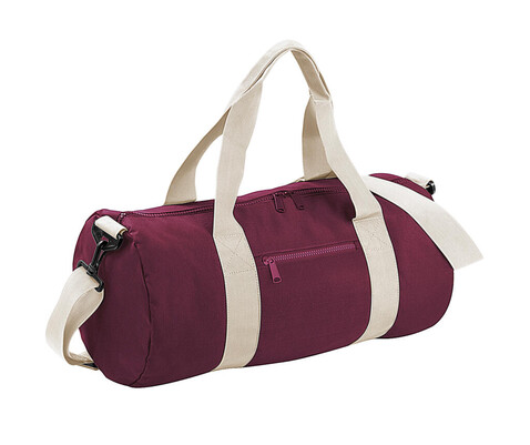 Bag Base Original Barrel Bag, Burgundy/Off White, One Size bedrucken, Art.-Nr. 692294610