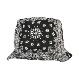 Flexfit Bandana Print Bucket Hat, Black, One Size bedrucken, Art.-Nr. 692681010