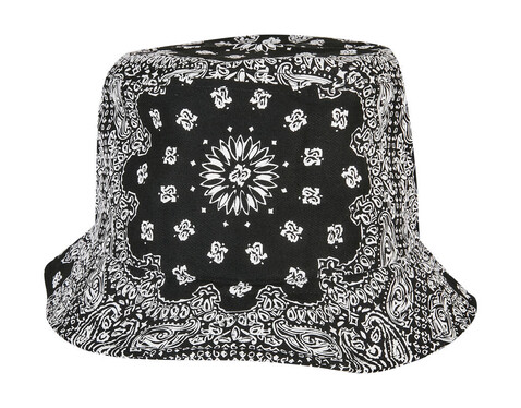 Flexfit Bandana Print Bucket Hat, Black, One Size bedrucken, Art.-Nr. 692681010
