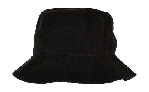 Flexfit Frottee Bucket Hat, Black, One Size bedrucken, Art.-Nr. 694681010