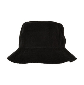 Flexfit Frottee Bucket Hat, Black, One Size bedrucken, Art.-Nr. 694681010