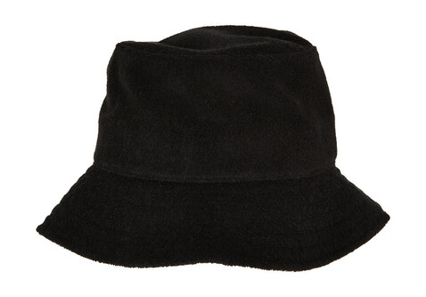 Flexfit Frottee Bucket Hat, Black, One Size bedrucken, Art.-Nr. 694681010