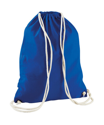 Westford Mill Cotton Gymsac, Bright Royal, One Size bedrucken, Art.-Nr. 698283060