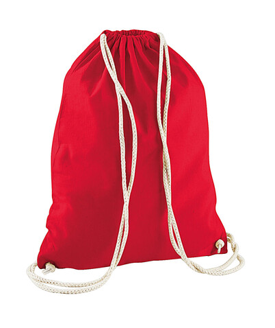 Westford Mill Cotton Gymsac, Classic Red, One Size bedrucken, Art.-Nr. 698284010