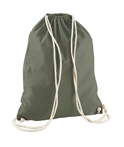 Westford Mill Cotton Gymsac, Olive, One Size bedrucken, Art.-Nr. 698285300