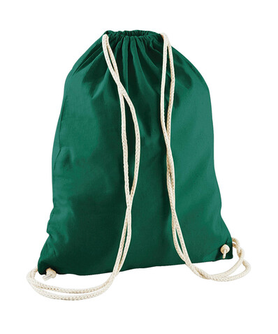 Westford Mill Cotton Gymsac, Bottle Green, One Size bedrucken, Art.-Nr. 698285400 Westford Mill Cotton Gymsac, Bottle Green, One Size bedrucken, Art.-Nr. 698285400