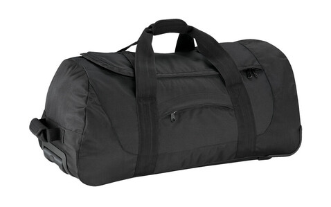Quadra Vessel™ Team Wheelie Bag, Black, One Size bedrucken, Art.-Nr. 699301010