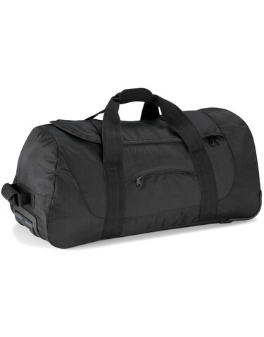 Quadra Vessel™ Team Wheelie Bag, Black, One Size bedrucken, Art.-Nr. 699301010